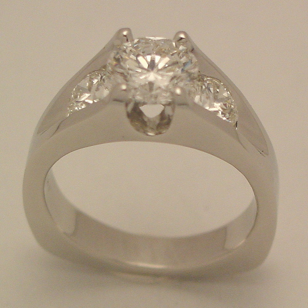 14k White Gold 1ct Diamond Aspen Ring