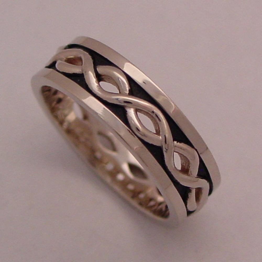 14k White Gold Celtic Weave Ring